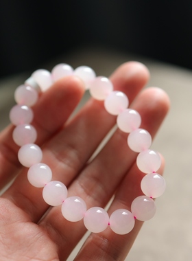 天然和田玉冰藕粉手串10mm