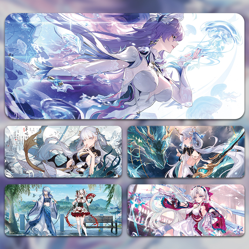 鸣潮滑鼠垫超大宿舍桌面键盘垫家用电竞游戏专用滑鼠垫电脑垫桌垫