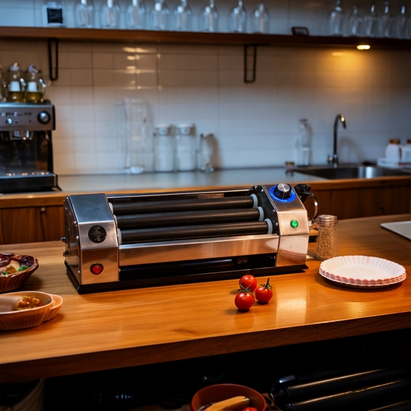 迷你家用特氟龙不易粘管台湾热狗丸子烤肠机免洗管内加热自动恒温