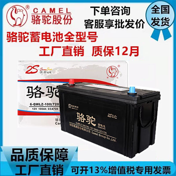 骆驼蓄电池6-QWLZ-120A启动/85A100A150A165农机三轮客货汽车船舶 五金/工具 蓄电池 原图主图