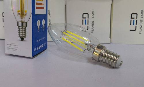 LED蜡烛吊灯尖泡4W拉尾水晶