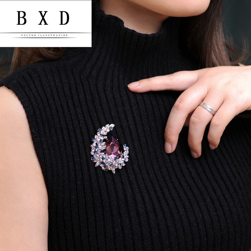 胸针胸花别针施华水晶韩国奢华大气高档个性西装简约百搭配饰女