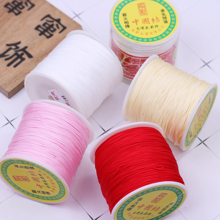 diy花瓣流苏手绳中国结玉线坠子