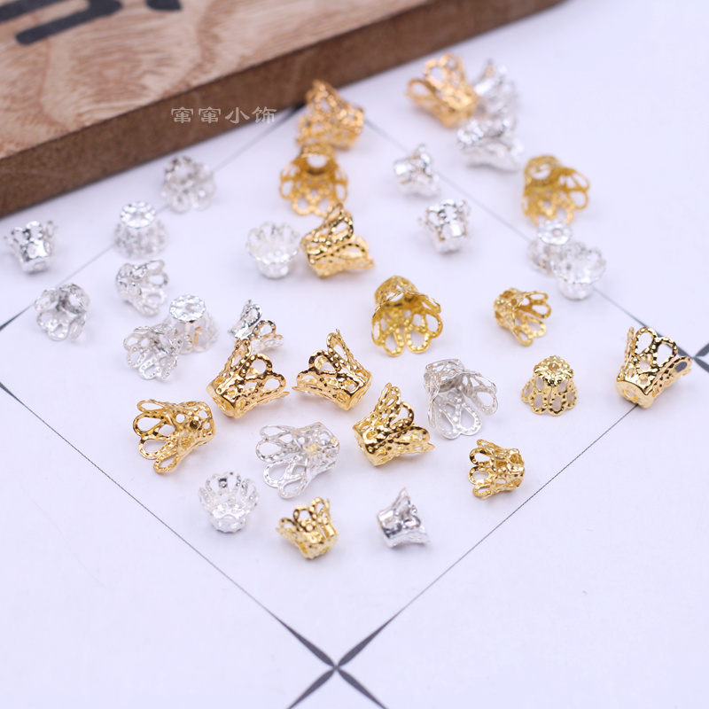 古风金色头饰手工花帽