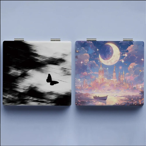 古风创意便携化妆镜双面镜