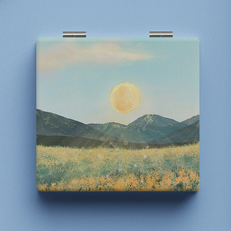 高颜值创意小镜子学生宿舍好物化妆镜便携随身折叠镜家用双面镜子