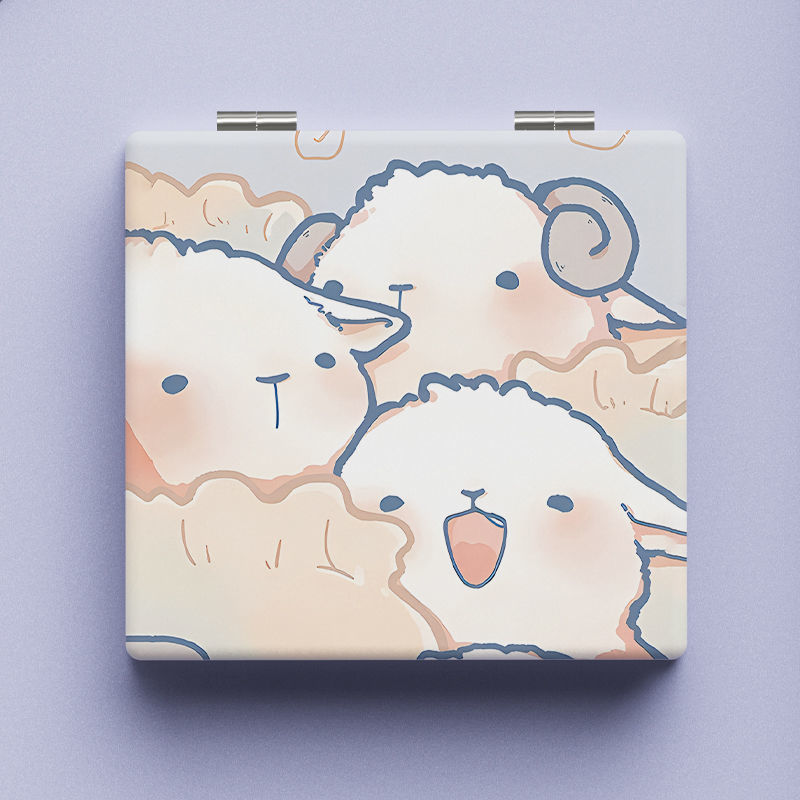 折叠小镜子化妆镜随身桌面