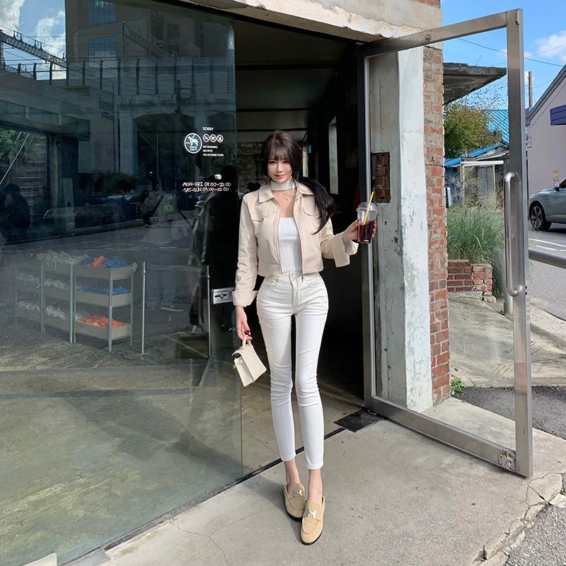 Liuu嘻嘻阿韩版时尚小脚裤女秋季显腿长气质百搭九分铅笔丰跨裤