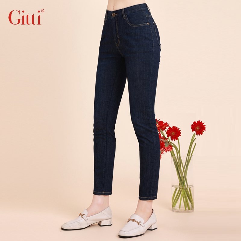 Gitti/吉蒂九分裤磨白抓纹