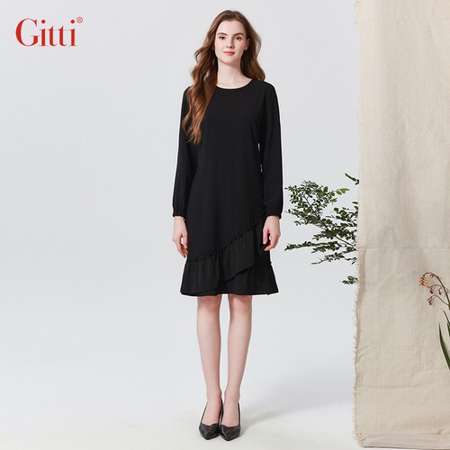 Gitti/吉蒂鱼尾裙花边拼接