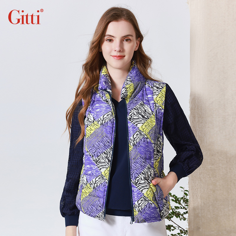 Gitti/吉蒂立领印花羽绒服