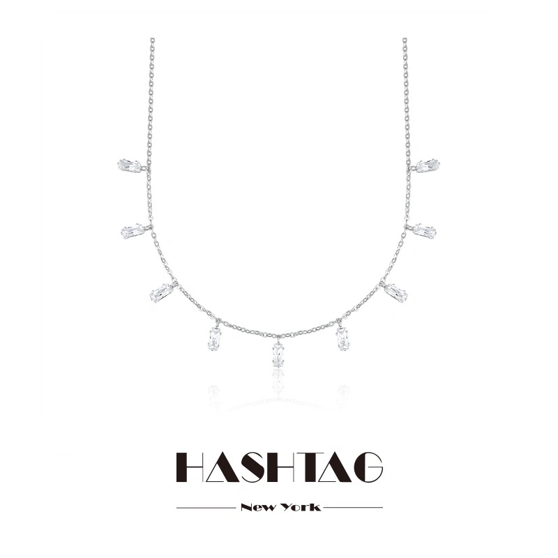 明星同款晶钻项链冷淡气质时尚