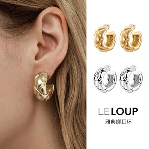 SECRET买手店LE LOUP雅典娜圆圈耳环女复古轻奢小众简约高级耳饰