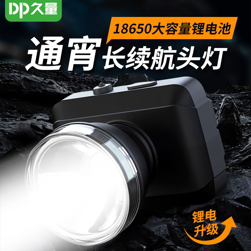 久量强光充电超亮头灯
