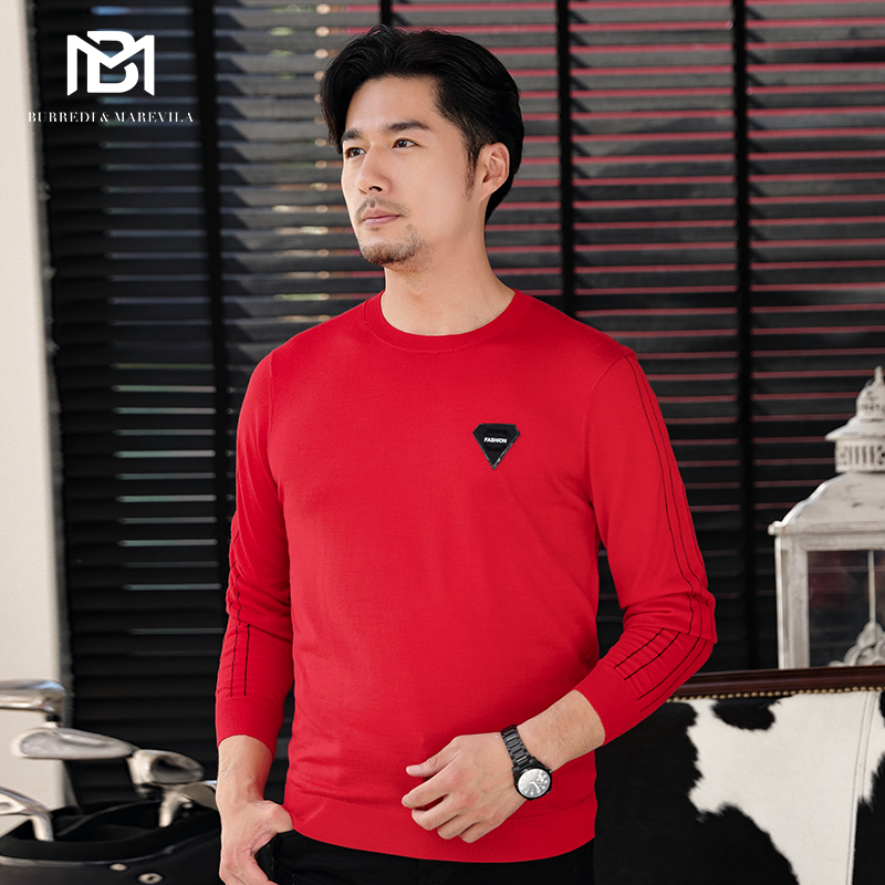 纯色潮流圆领韩版冬季长袖毛衣