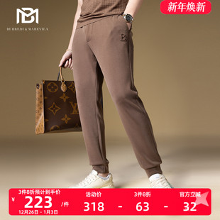 男装 BM字母压花潮牌裤 2023新款 运动百搭欧洲站高端卫裤 子男休闲裤