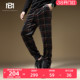 卫裤 BM欧洲站轻奢男裤 2024新款 子潮流男高端休闲裤 垂感格子丝绒裤