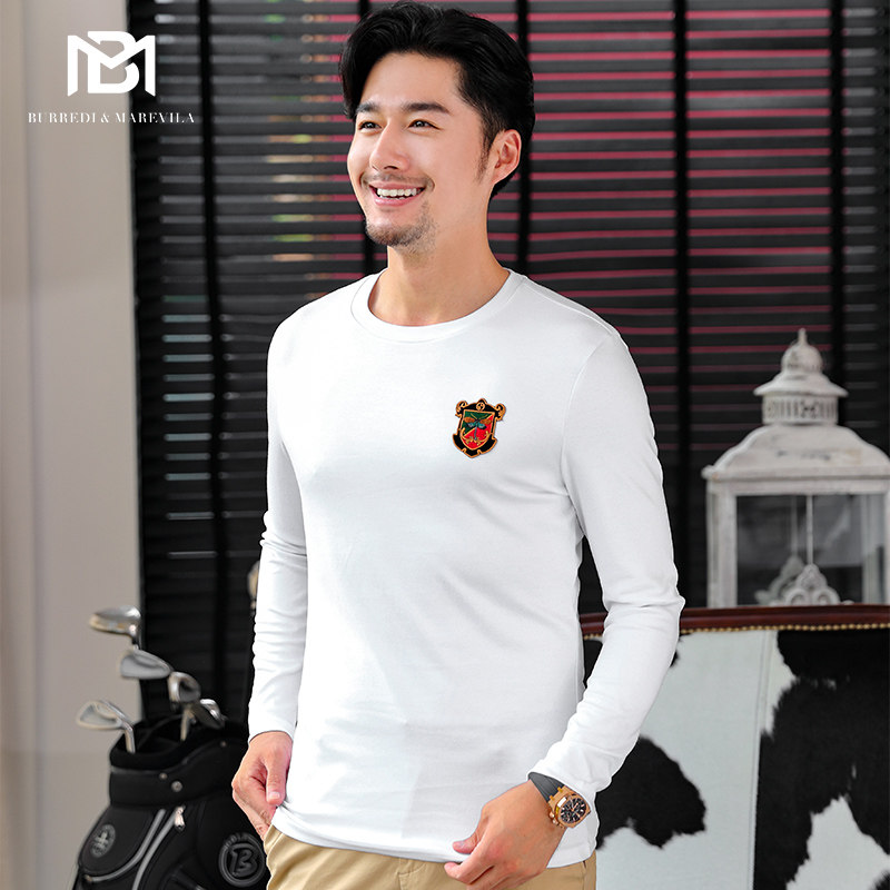 BM蜻蜓新款刺绣t恤国潮流打底