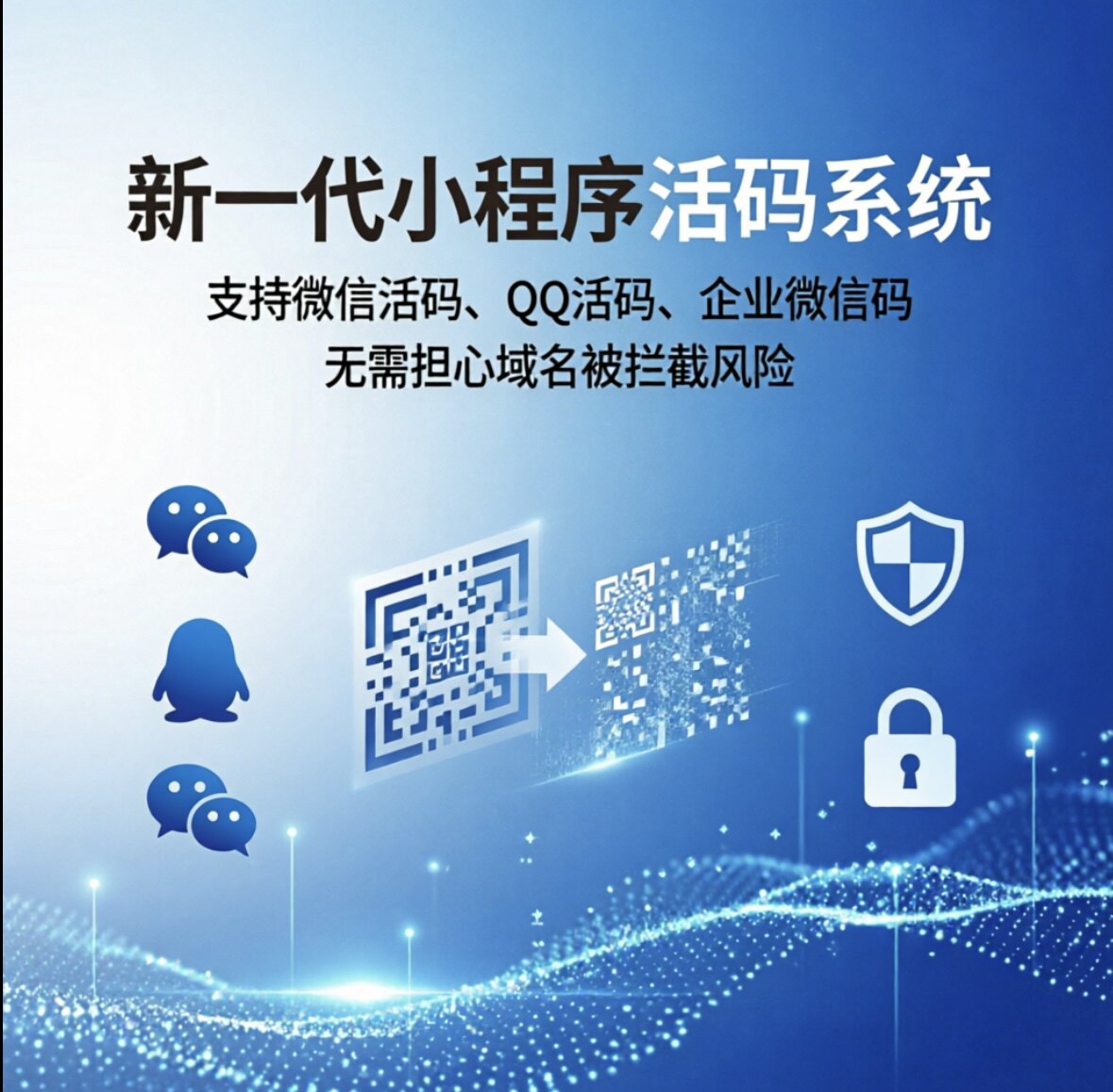 活码防封活码微信活码QQ群活码网址链接活码永久二维码企微活码