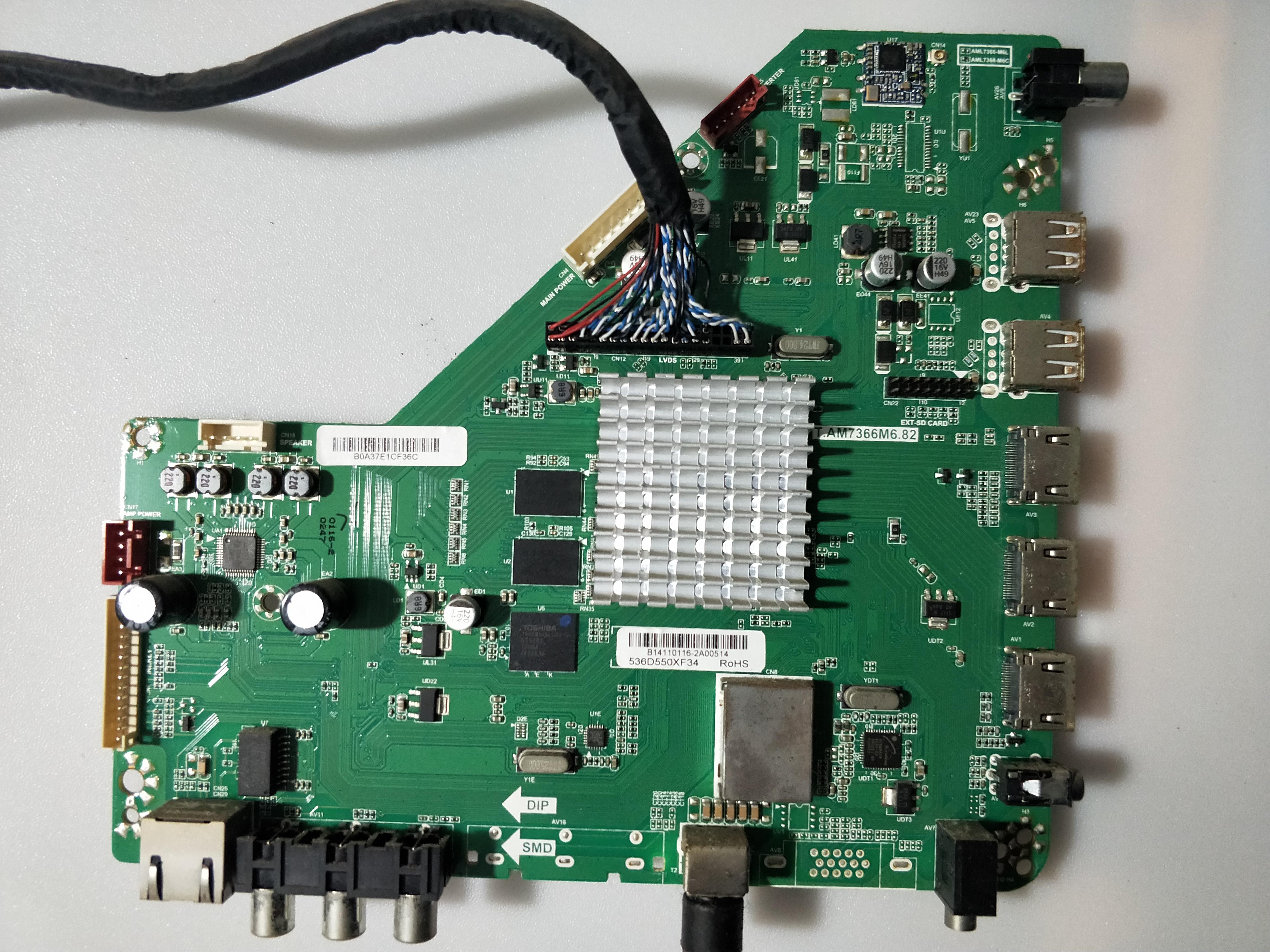 海尔LE55A7100L主板 T.AM7366M6.82 屏 LSC550HN01-K01