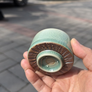 微瑕仿古釉汝窑主人杯单杯功夫茶杯茶盏茶具个人专用高档冰花冰裂