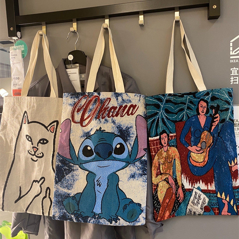 tote bag 托特包 提花购物袋环保袋装饰vintage 韩国 35x45cm