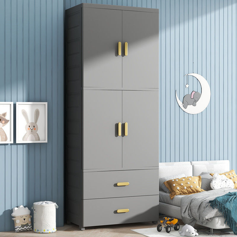 双开宝宝衣柜婴儿简易衣物收纳柜儿童小衣橱整理箱塑料家用储物柜