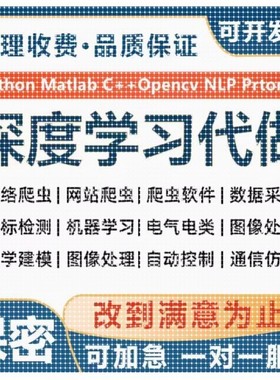 python接单强化学习图像处理创新代编程序深度学习cv算法代码调试