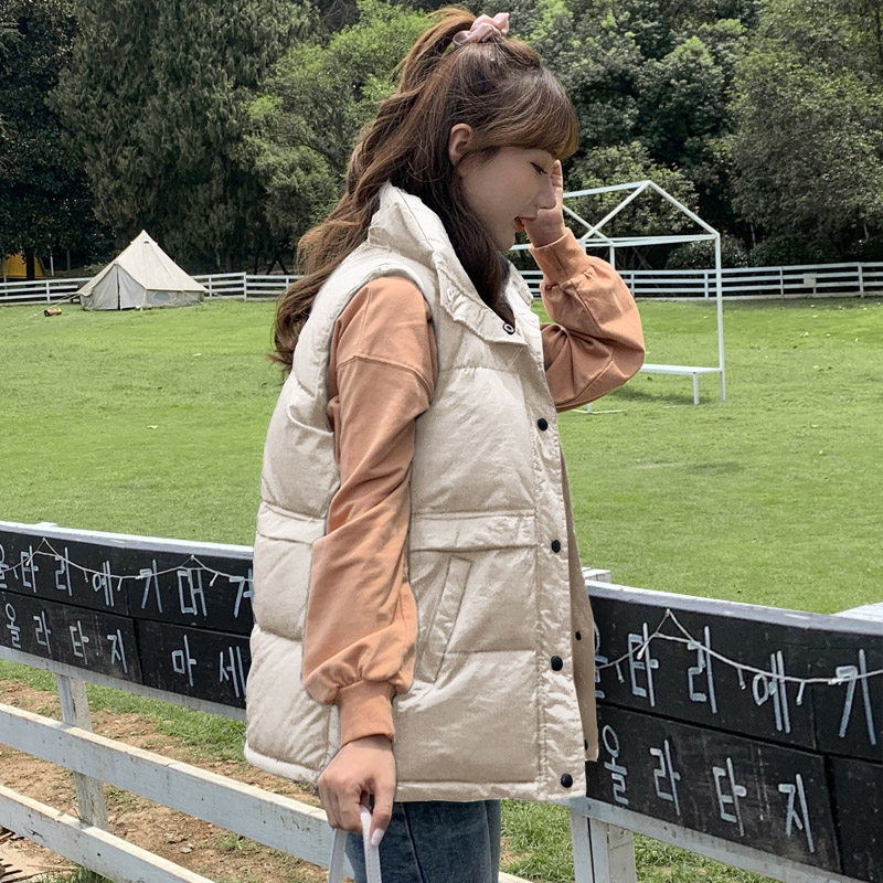 2020秋冬韩版宽松外搭羽绒棉马甲女外套百搭外穿马夹冬季坎肩背心