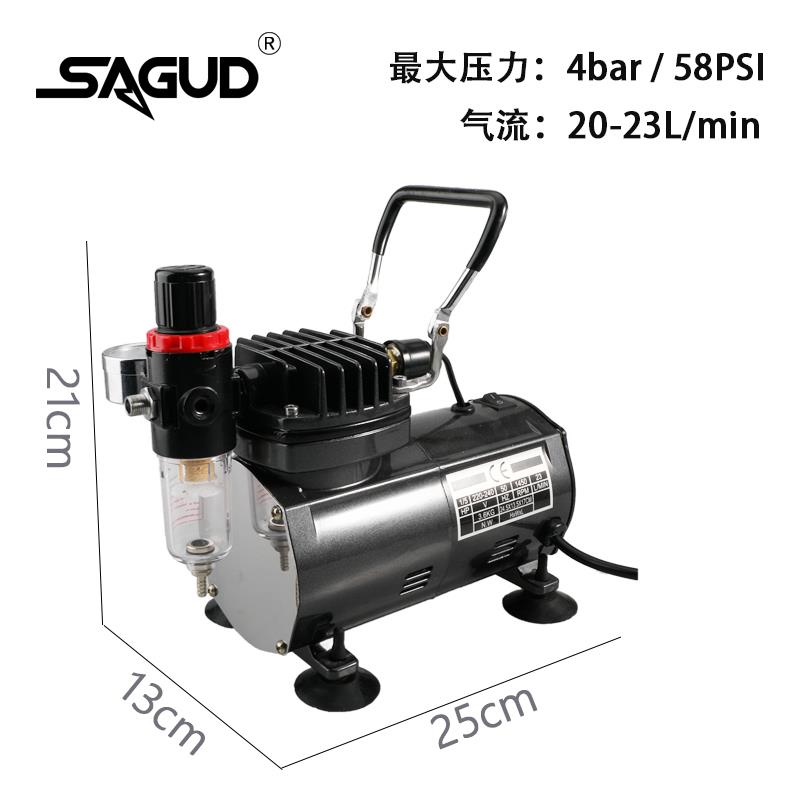 新款微型空压机高达模型上色喷笔气泵套装手提式迷你静包邮