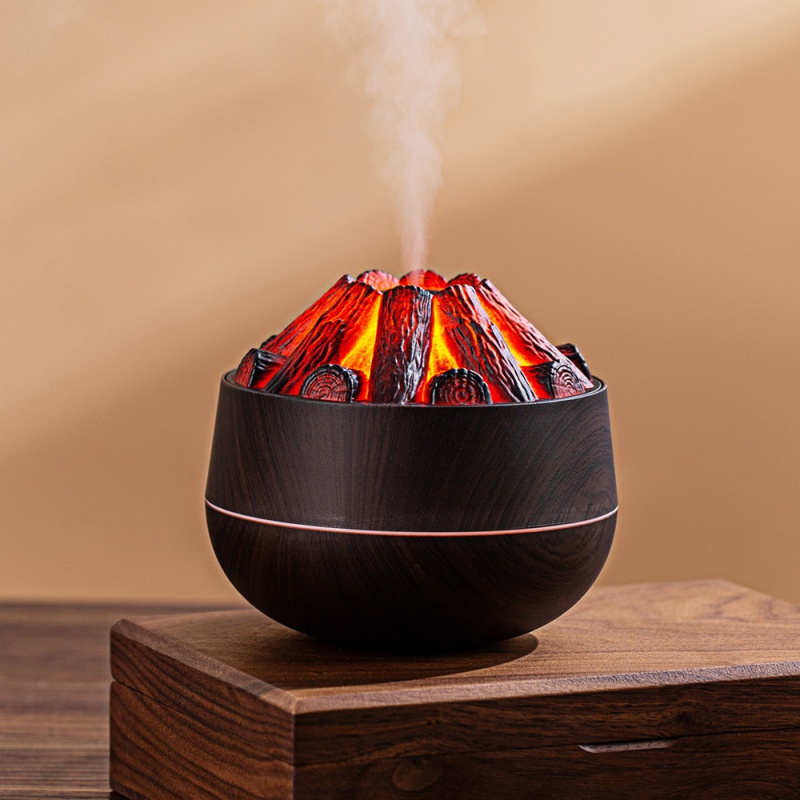 创意炭火空气加湿器usb超声波雾化便携香薰迷你火山Humidifier