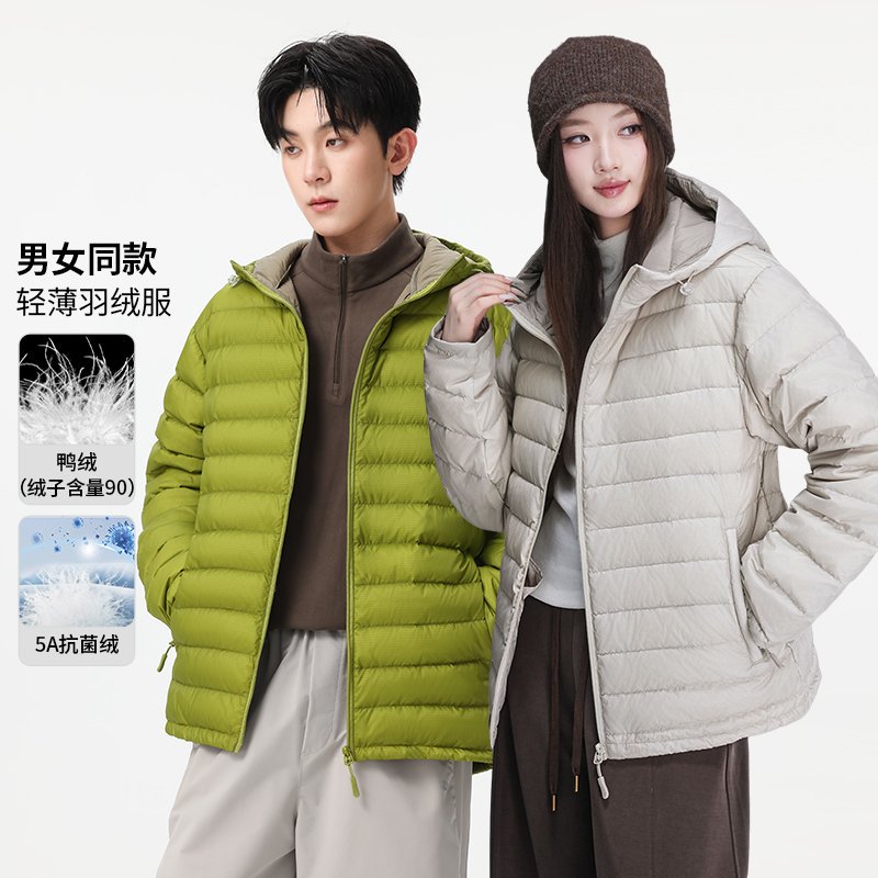 【大嘴衣说】自在有型户外情侣防风保暖经典轻薄排骨羽绒服D3074