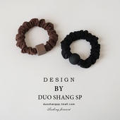 高级感简约方块小肠圈头绳女耐用发绳绑马尾扎头发皮筋高弹力发圈