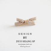 赵丽颖同款 仿珍珠蝴蝶结发夹发卡子韩国刘海夹边夹鸭嘴夹气质头饰