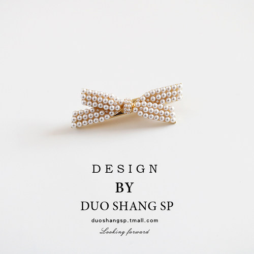 赵丽颖同款发卡子仿珍珠蝴蝶结