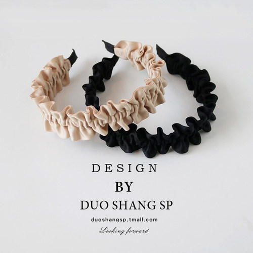 朵尚发箍布艺日韩褶皱宽边气质