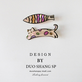 萌趣卡通小猫发夹女可爱侧边夹碎发卡一字夹韩国前额刘海鸭嘴夹子