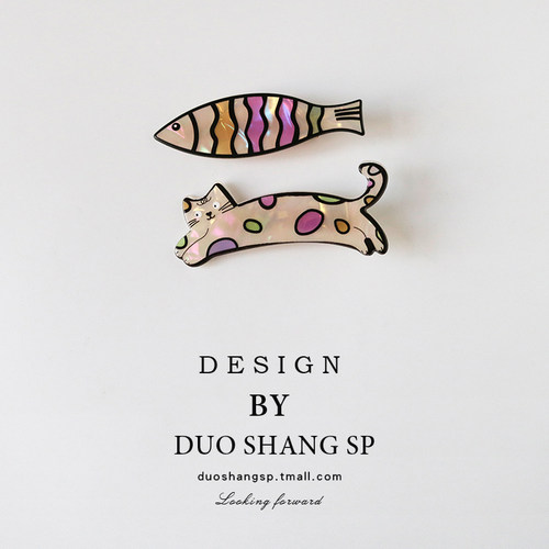 萌趣卡通小猫发夹女可爱边夹