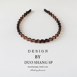 气质波浪发箍女碎发整理压发卡简约外出发窟洗澡化妆细边头箍发卡