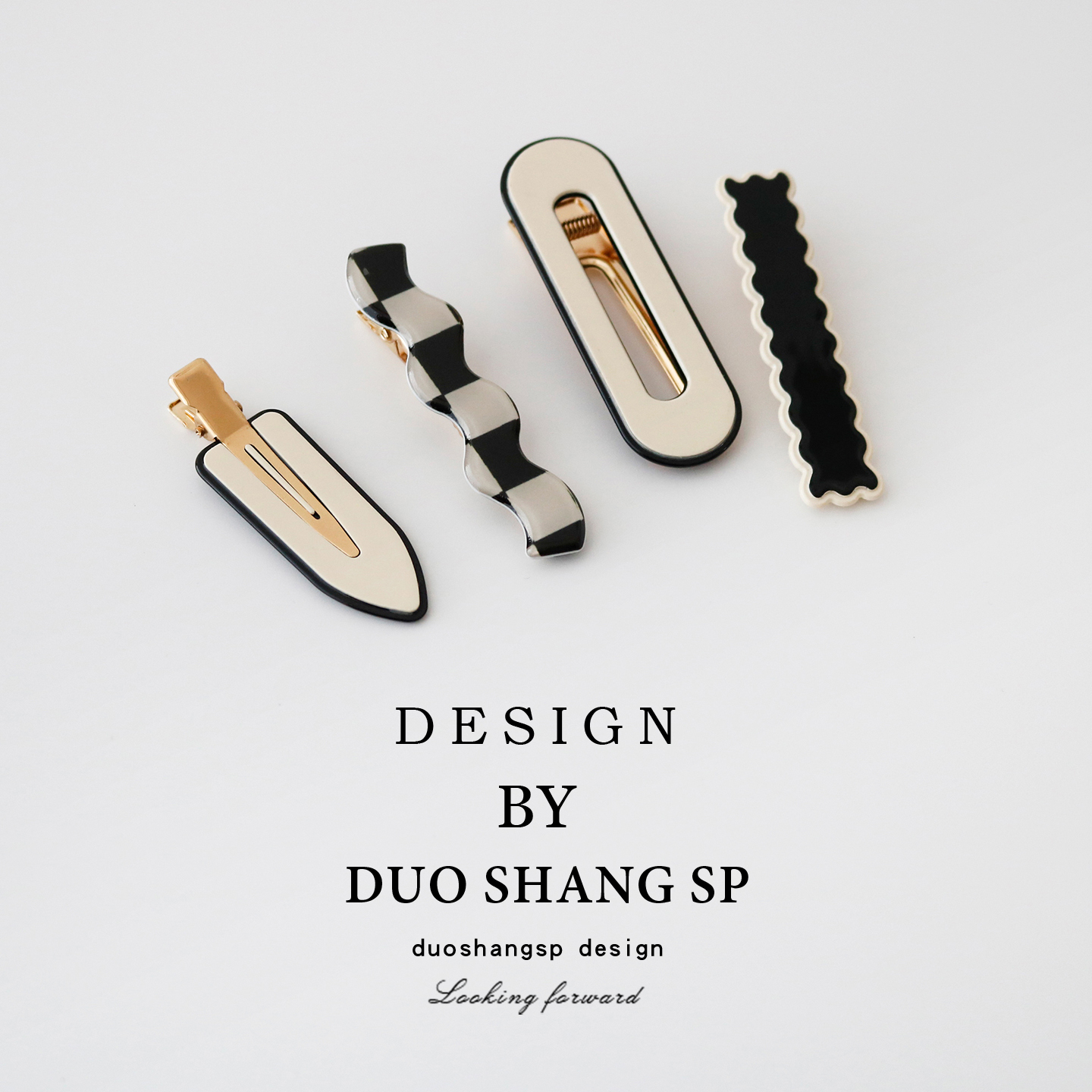 网红黑白棋盘格发夹无痕发卡碎发刘海侧边夹女韩国鸭嘴夹一字夹子