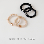 超仙欧根纱仿水晶小肠圈头绳扎头发皮筋少女高弹力发圈丸子头发绳