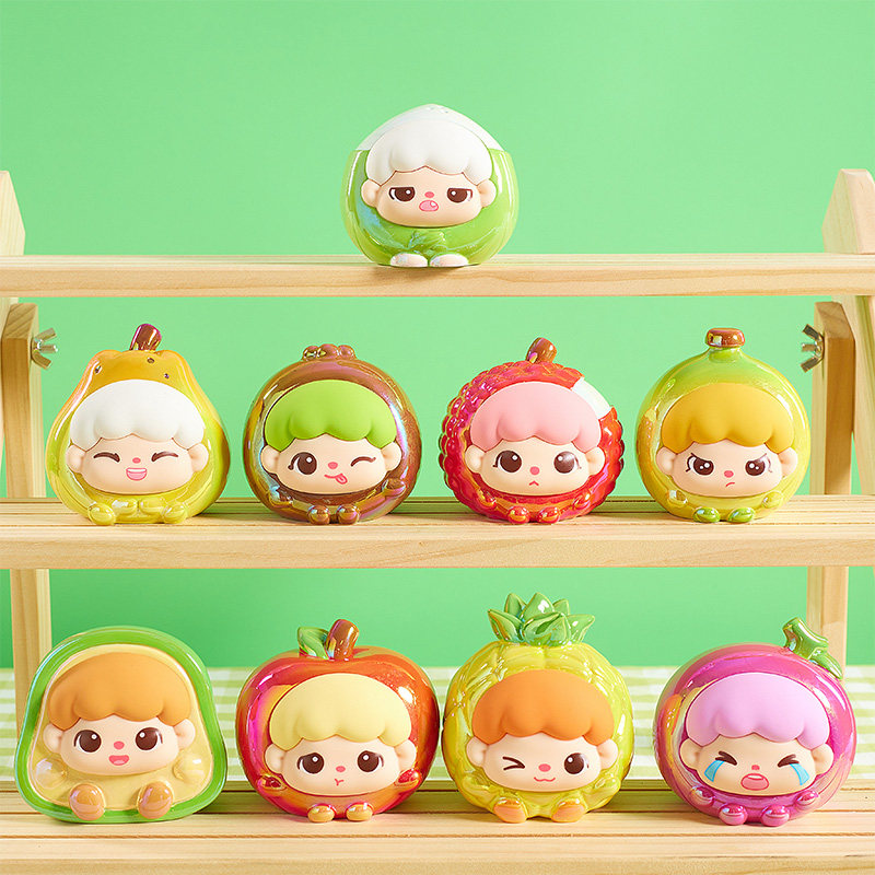 正版每日鲜果2代电镀版盲盒帽帽大萌粒潮玩可爱手办水果摆件礼物