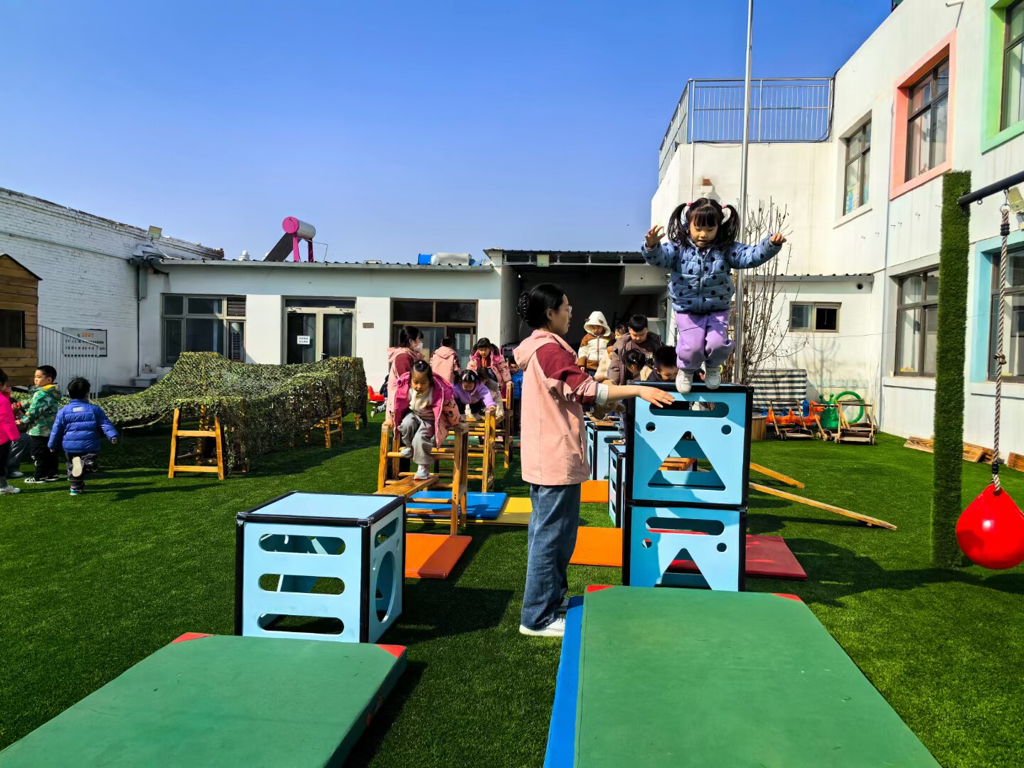 木梯子单侧梯子加厚木头梯子实木登高直梯工程一字家用楼梯幼儿园