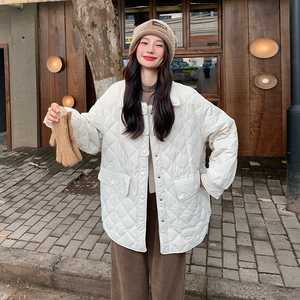 现货！保暖菱格棉服小个子宽松257-58335-P175K258图片