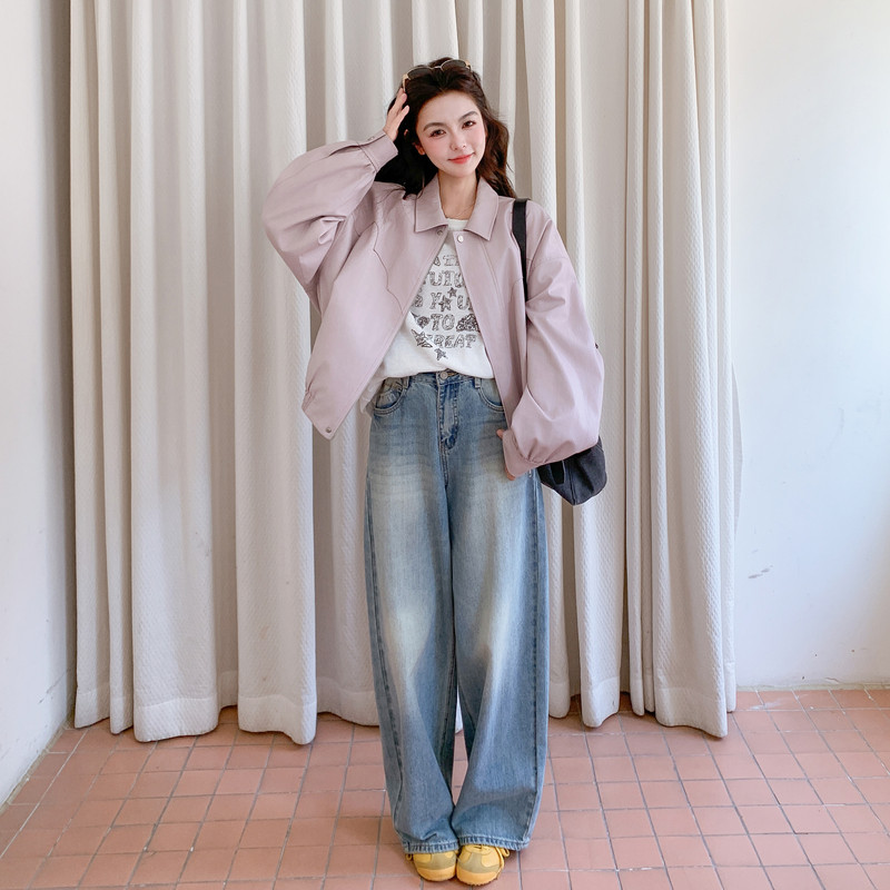 @26春新款已出大货！小个子蛋白皮外套257-58543-P175K288,女装短外套,浙宝257