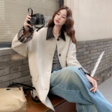 26春新款现货！韩系拼接格纹风衣外套257-58517-P155K248，女装短外套，浙宝257