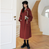 现货主推！【加加厚呢大衣】！韩版牛角扣P185K268，女装毛呢外套，浙宝257