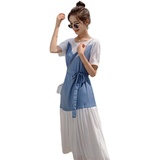 【2022夏新品】已更新！拼接气质连衣裙收腰显瘦P110K168，女装连衣裙，浙宝257