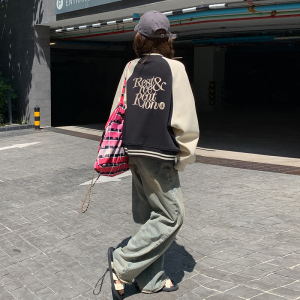 现货！！重工刺绣撞色棒球服257-58251-P145K198图片