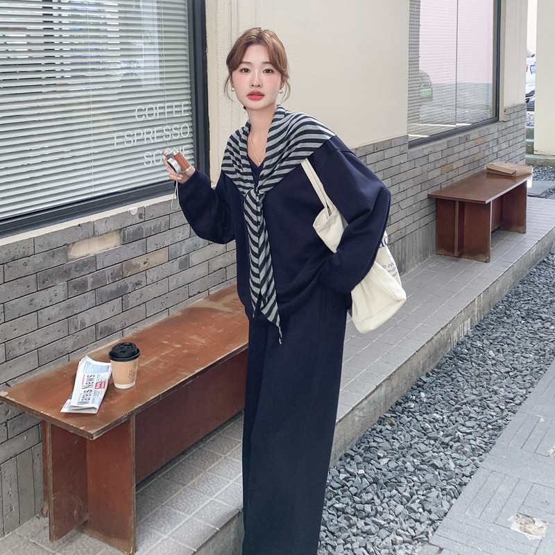 已出大货！新款！松弛感显瘦套装送披肩257-58532-P195K318,女装运动套装,浙宝257